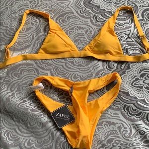 Zaful Mustard Bikini - Size: S